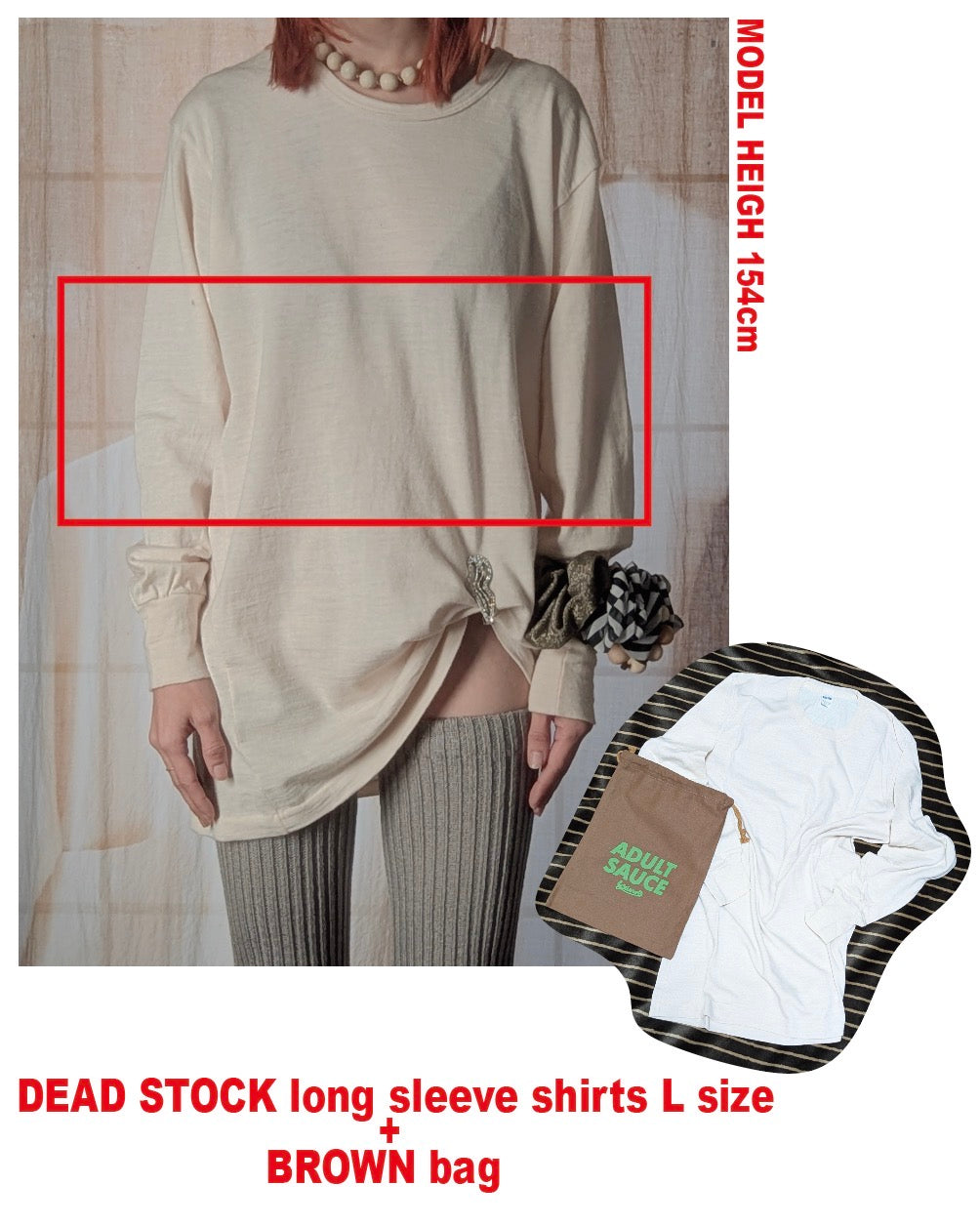 DEAD STOCK military innner longT L size + BAG SET