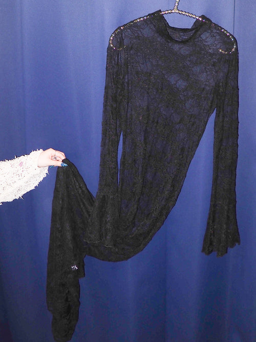 black lace dress