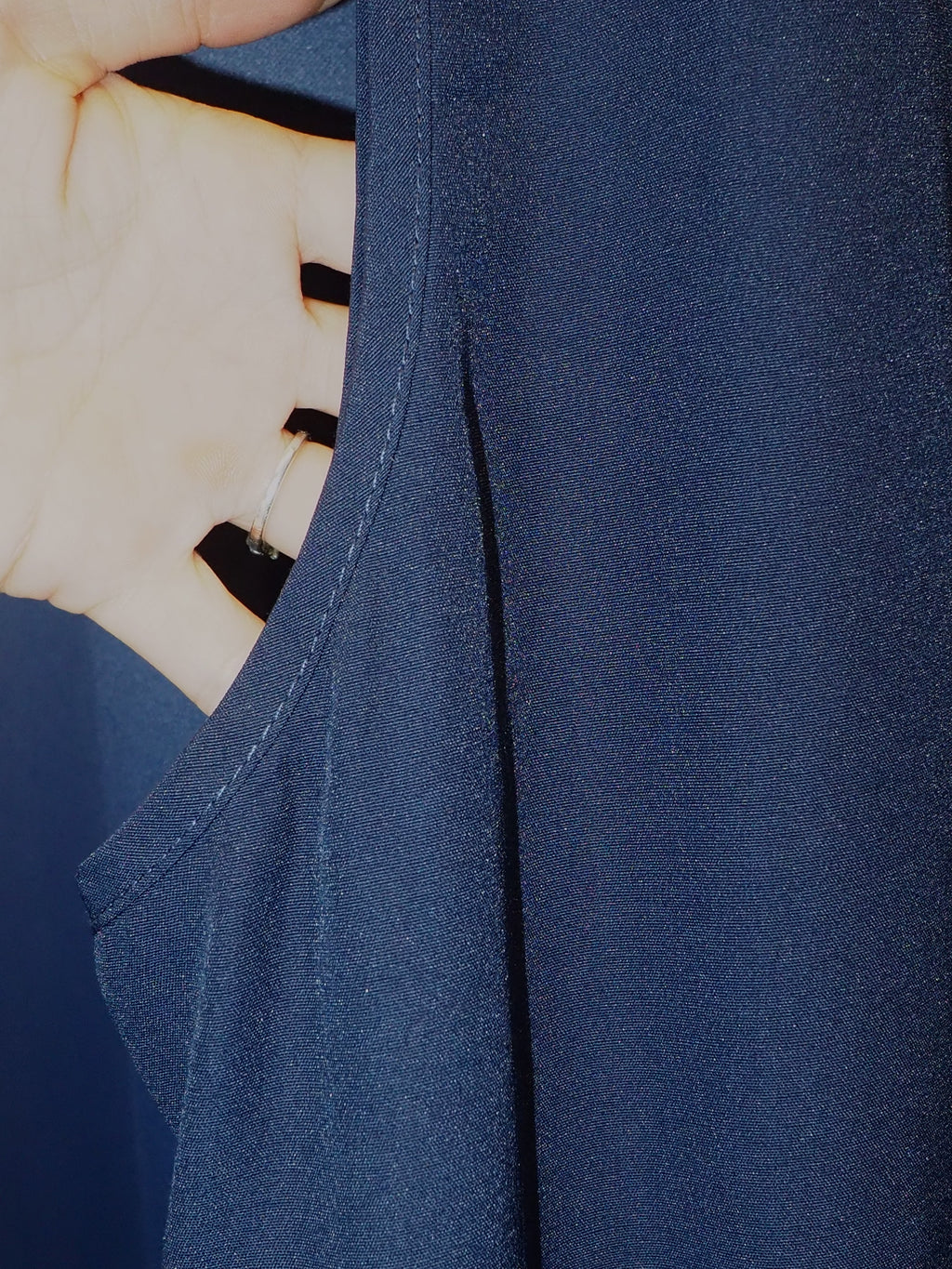 vintage shell bottan navy tops