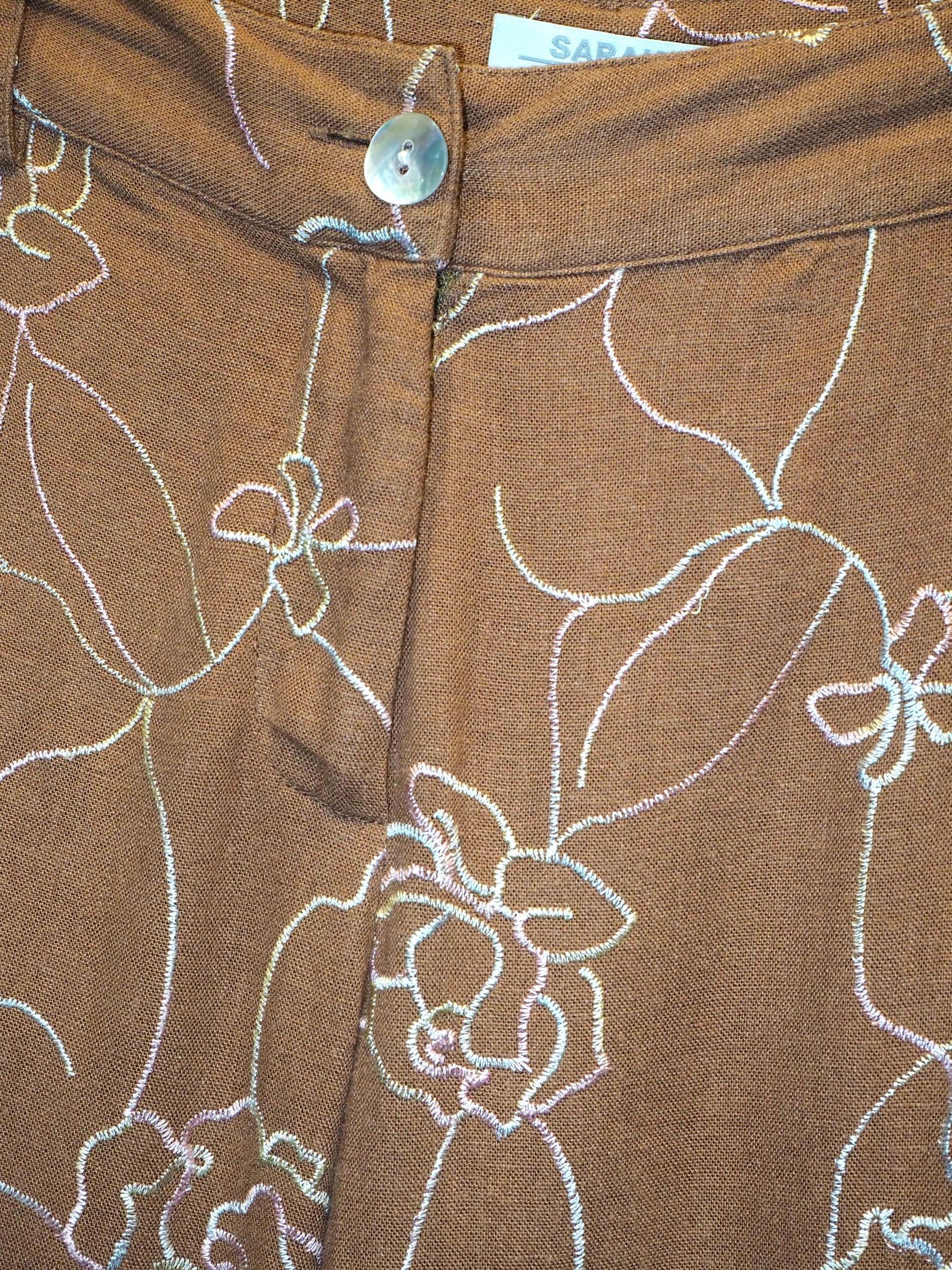 vintage  linen stitch pants