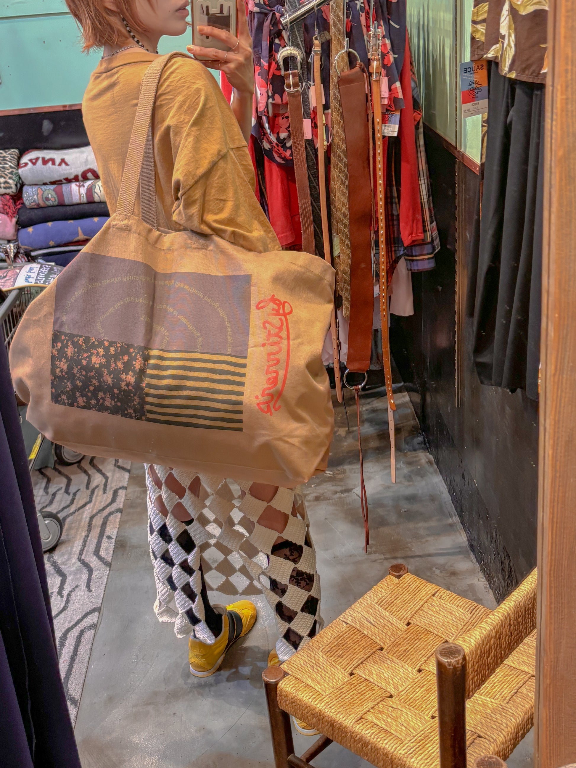 SAUCE original BIG HOUSE  TOTE BAG：BEIGE