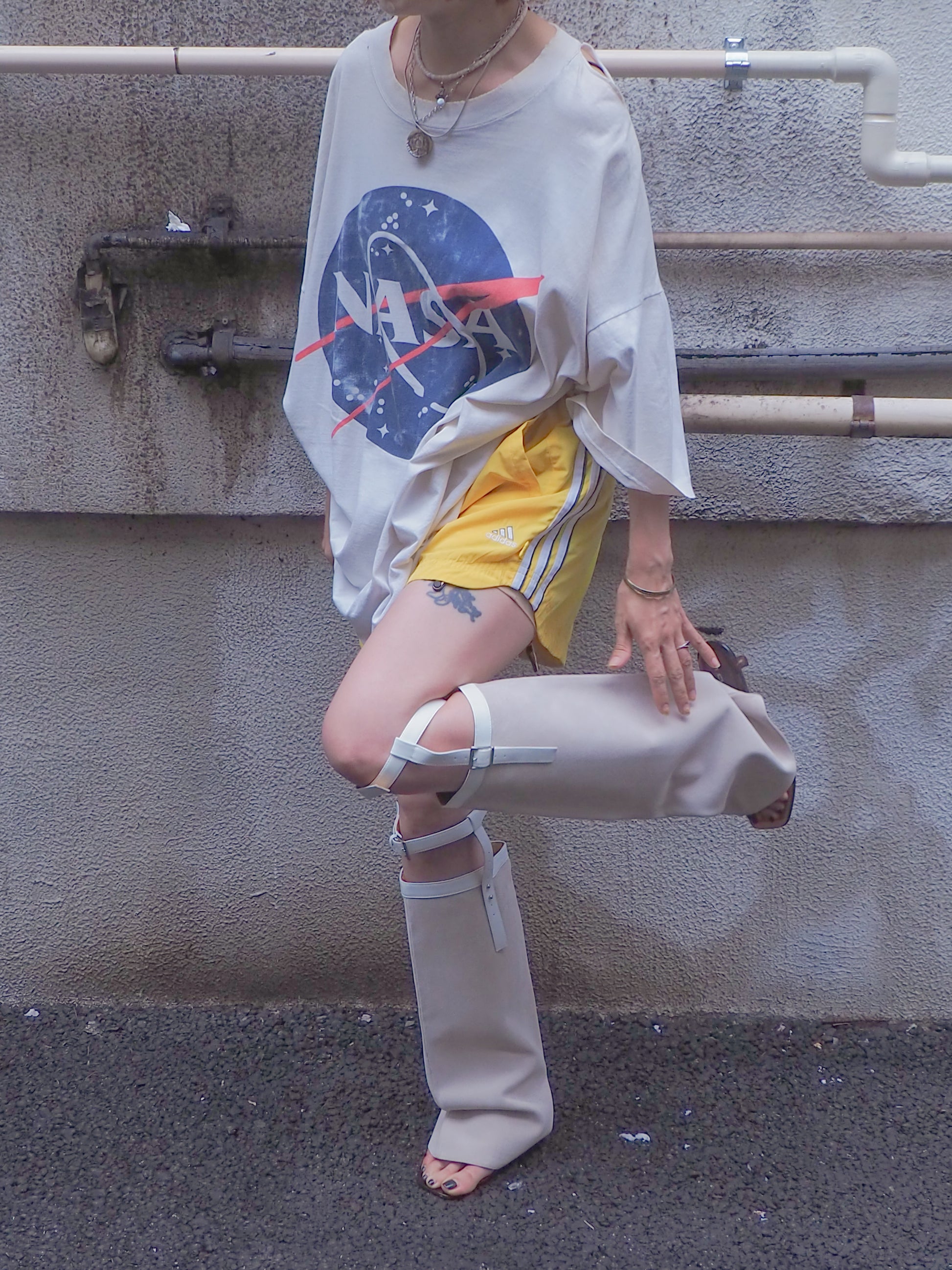 adidas yellow  running short pants