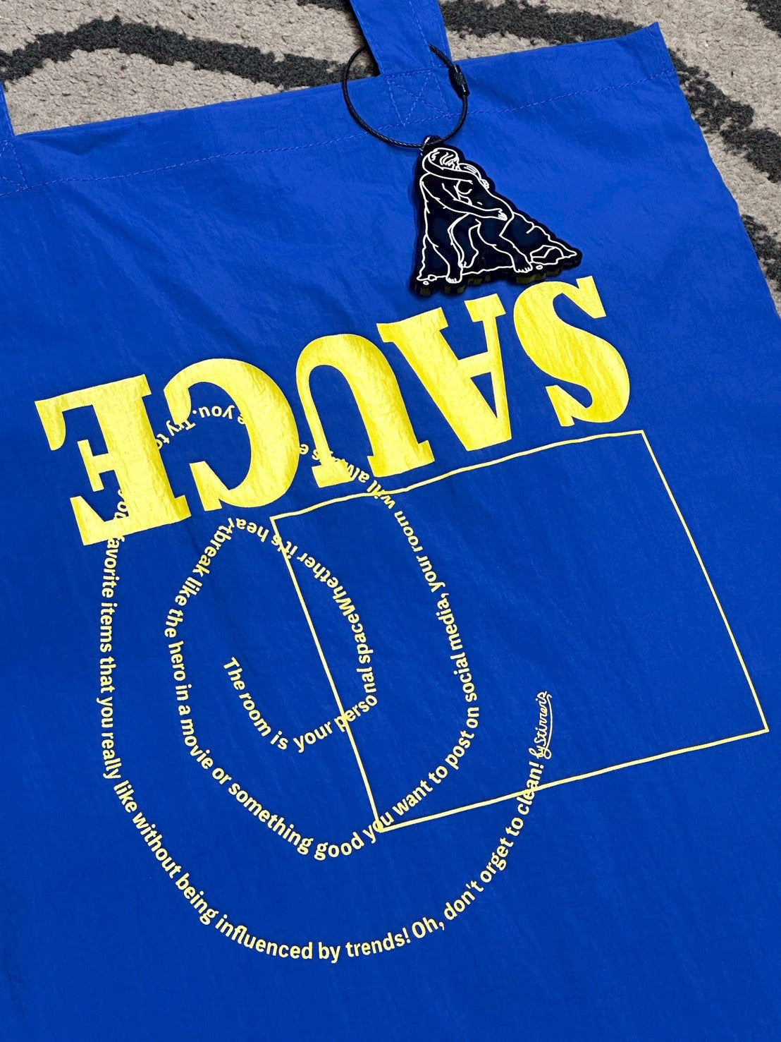 SAUCE original "HOUSE SAUCE NYLON TOTE BAG":BLUE