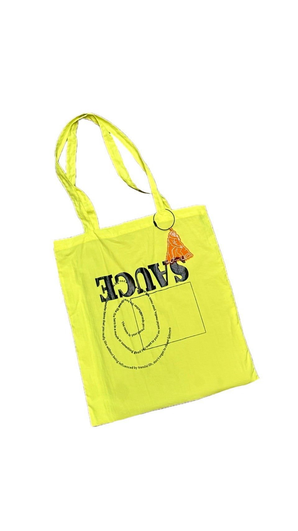 SAUCE original "HOUSE SAUCE NYLON TOTE BAG":NEON YELLOW