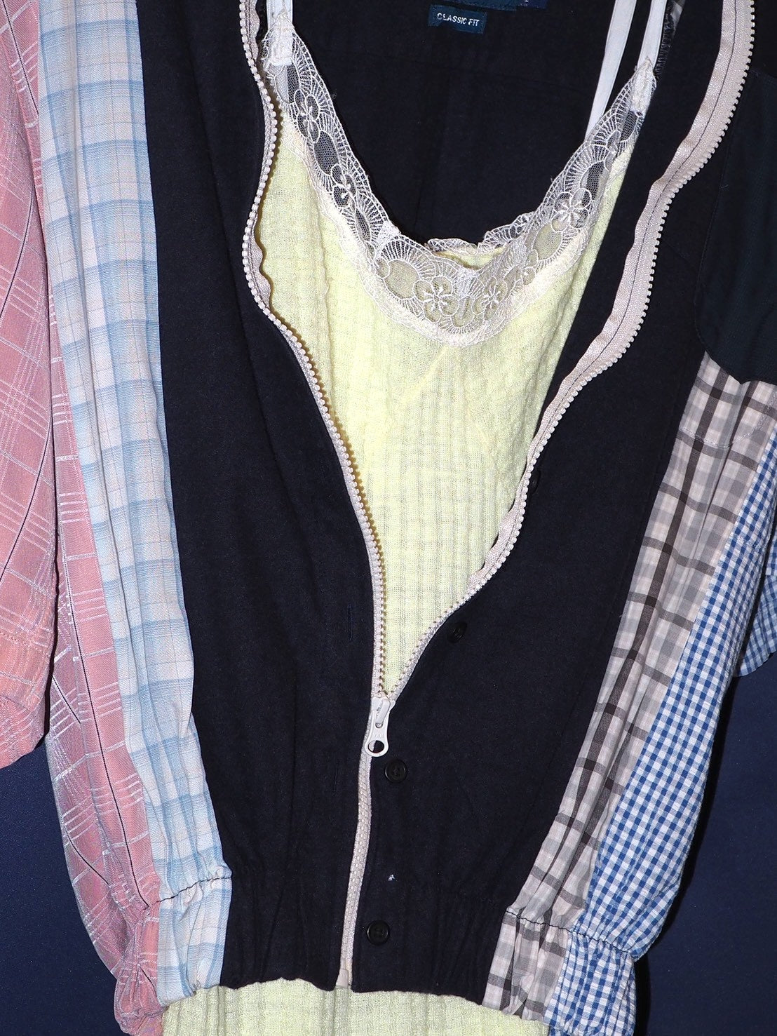 VINTAGE KNIT YELLOW LONG CAMISOLE