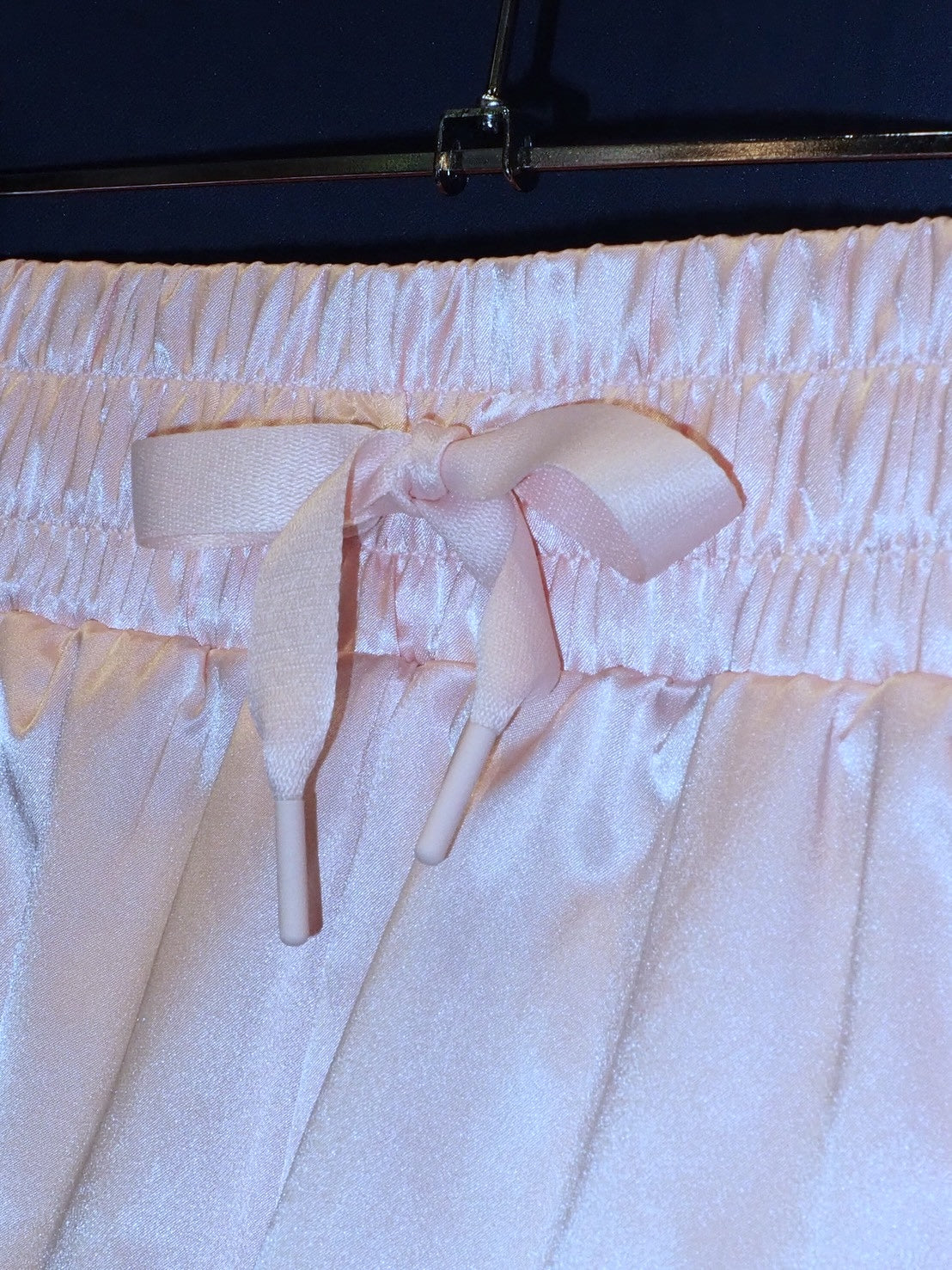 NIKE BABY PINK satin RUNNING PANTS