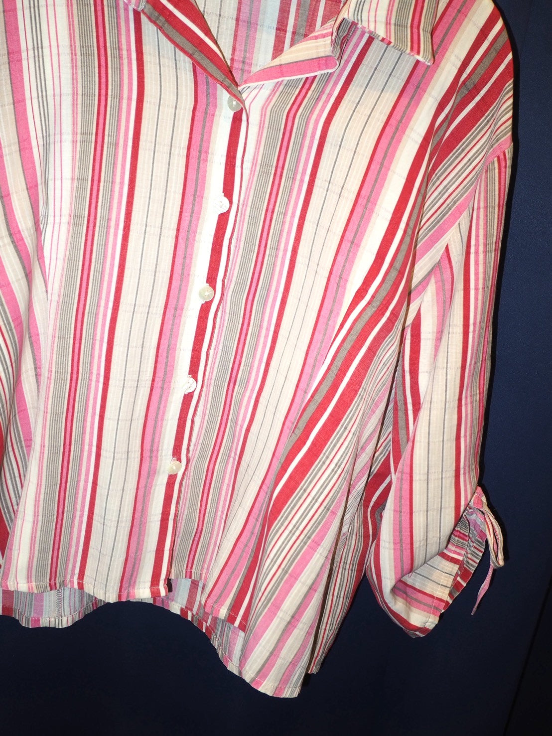 stripe shirring shirts