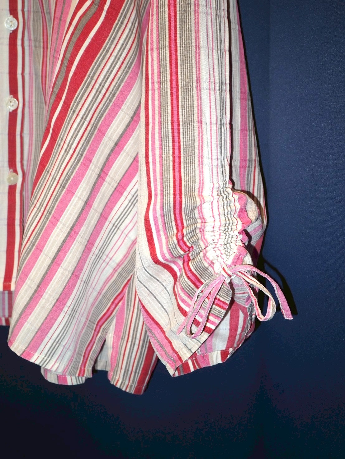 stripe shirring shirts
