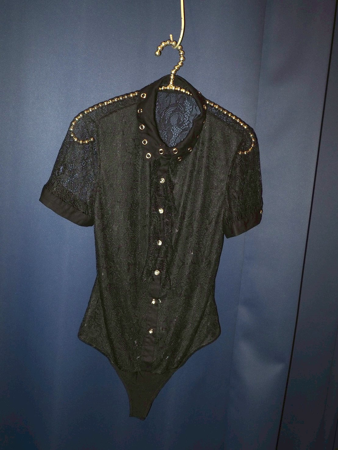 eyelet lace leotard