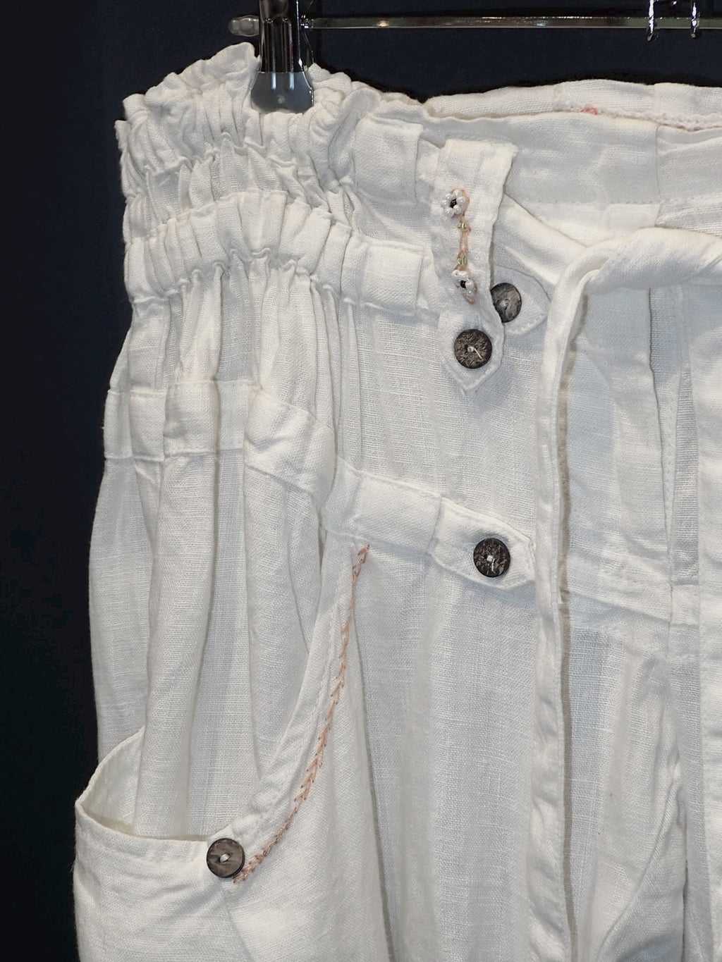 WHITE LINEN PANTS