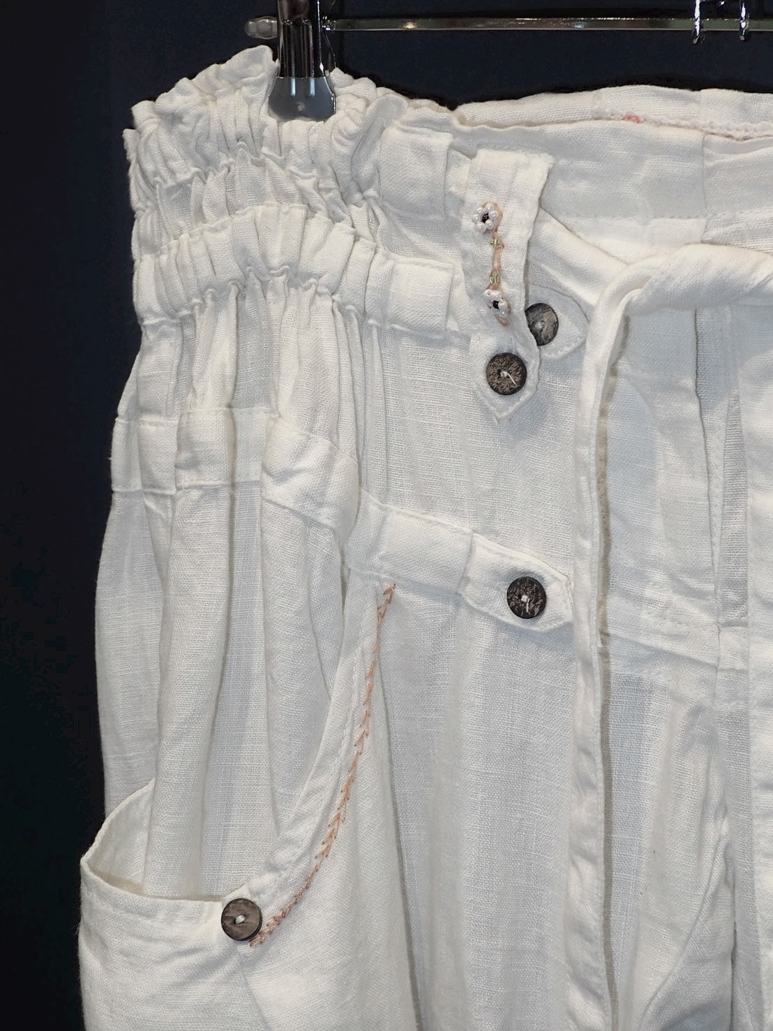 WHITE LINEN PANTS