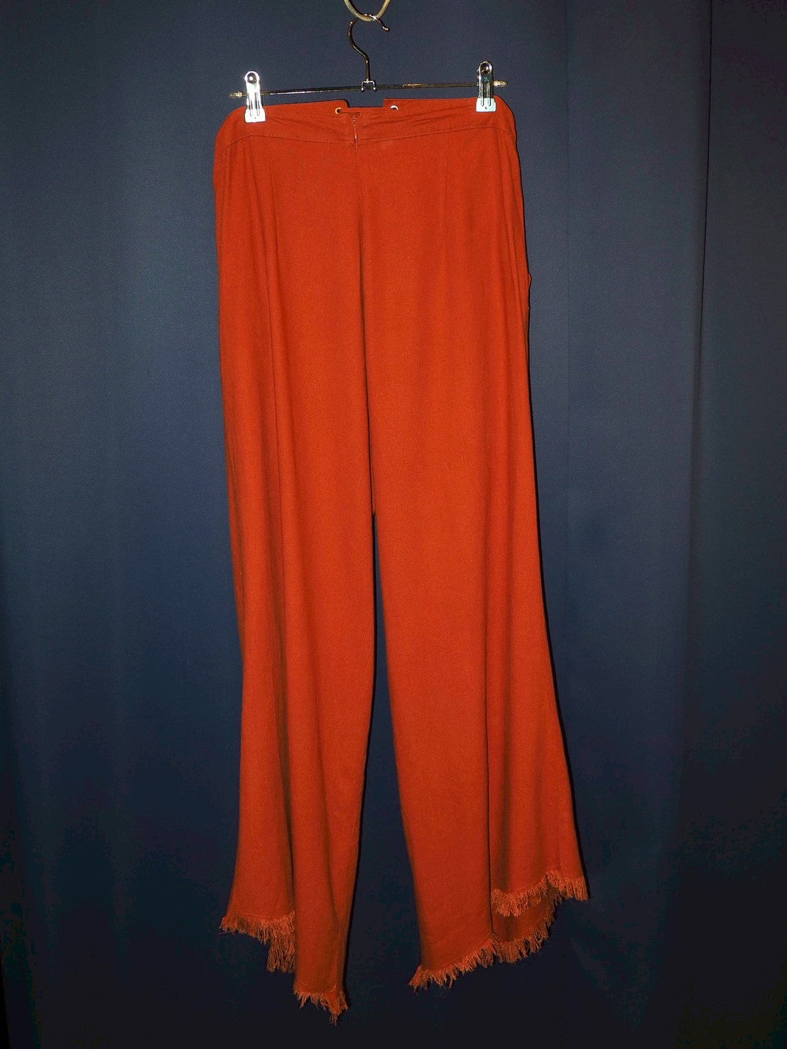 front laceup linen pants