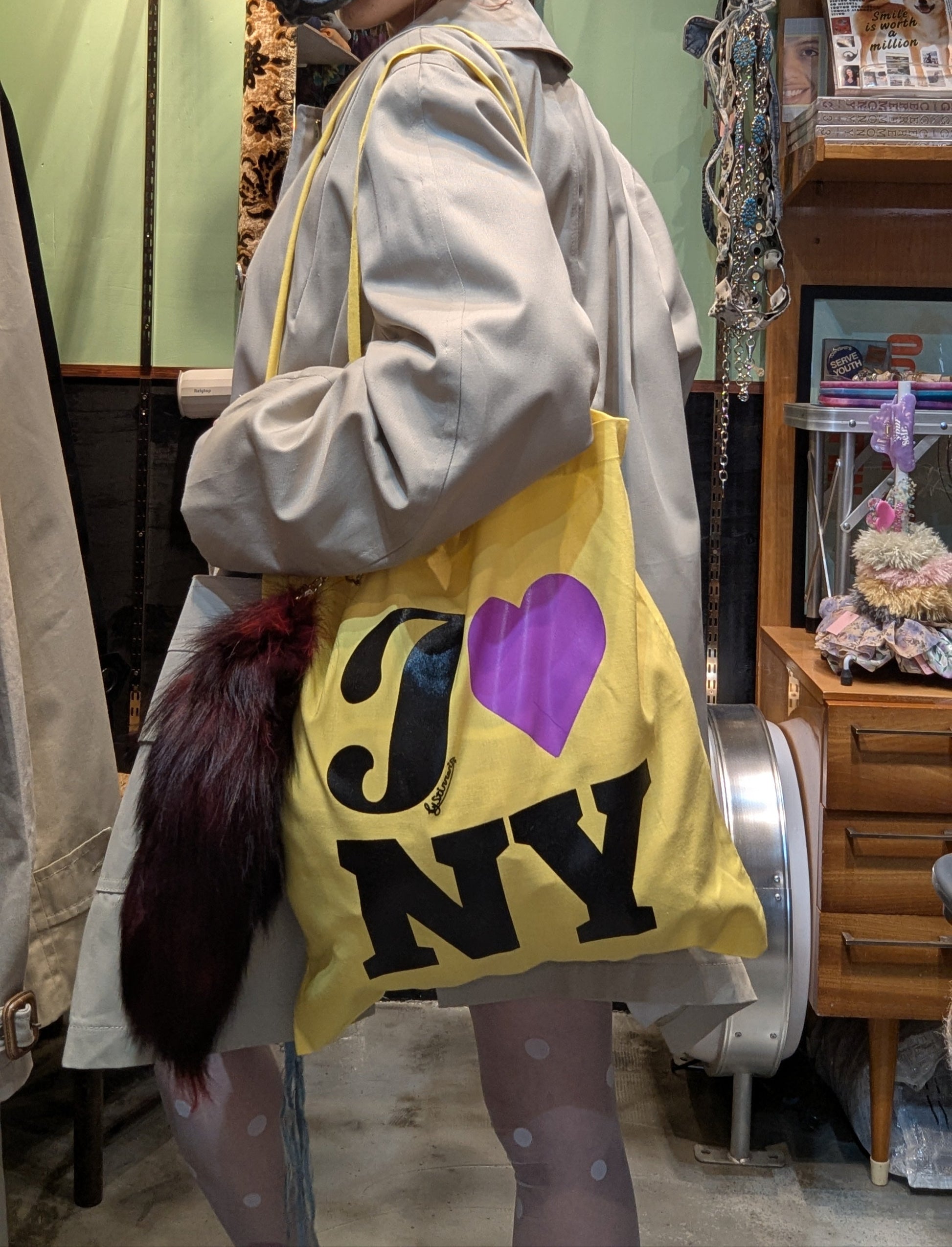 SAUCE ORIGINAL I♡NY TOTE BAG:YELLOW