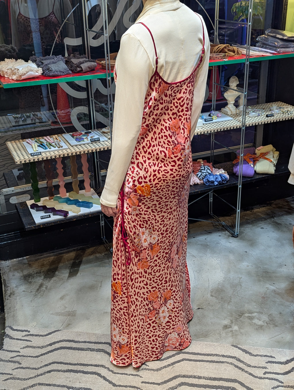 SIDE RIBBON SLIP DRESS