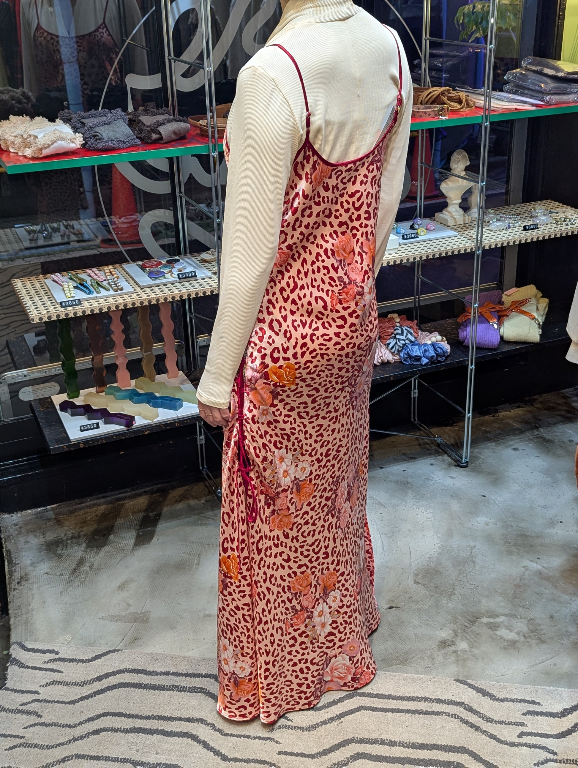 SIDE RIBBON SLIP DRESS