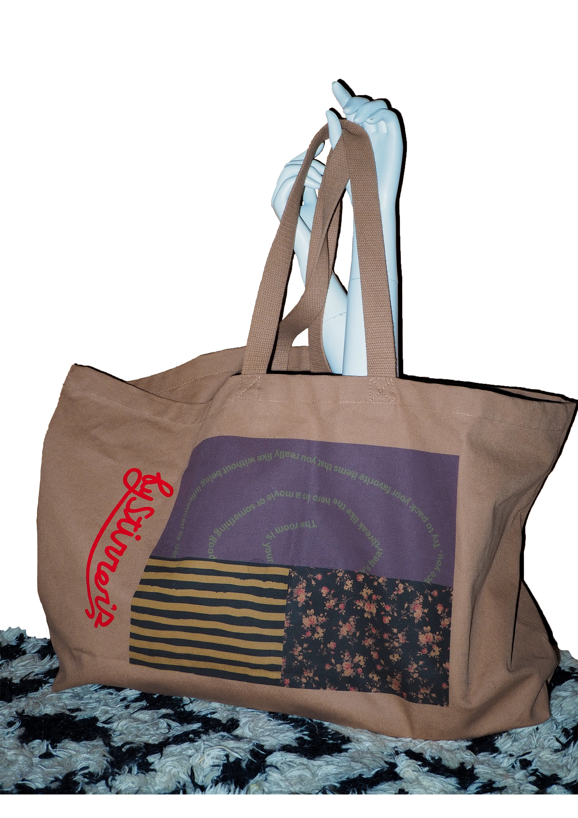 SAUCE original BIG HOUSE  TOTE BAG：BEIGE