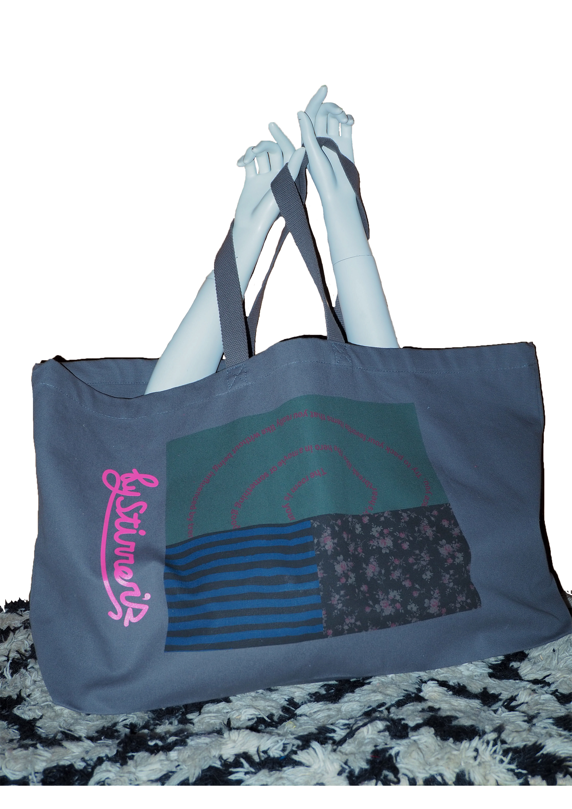 SAUCE original BIG HOUSE  TOTE BAG：GRAY